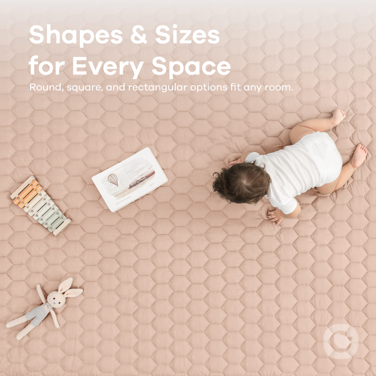 Premium Play Mat, Quilted Baby Mat for Floor by Comfy Cubs